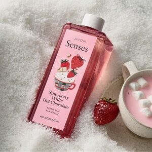 Avon Senses Strawberry White Hot Chocolate Bubble Bath